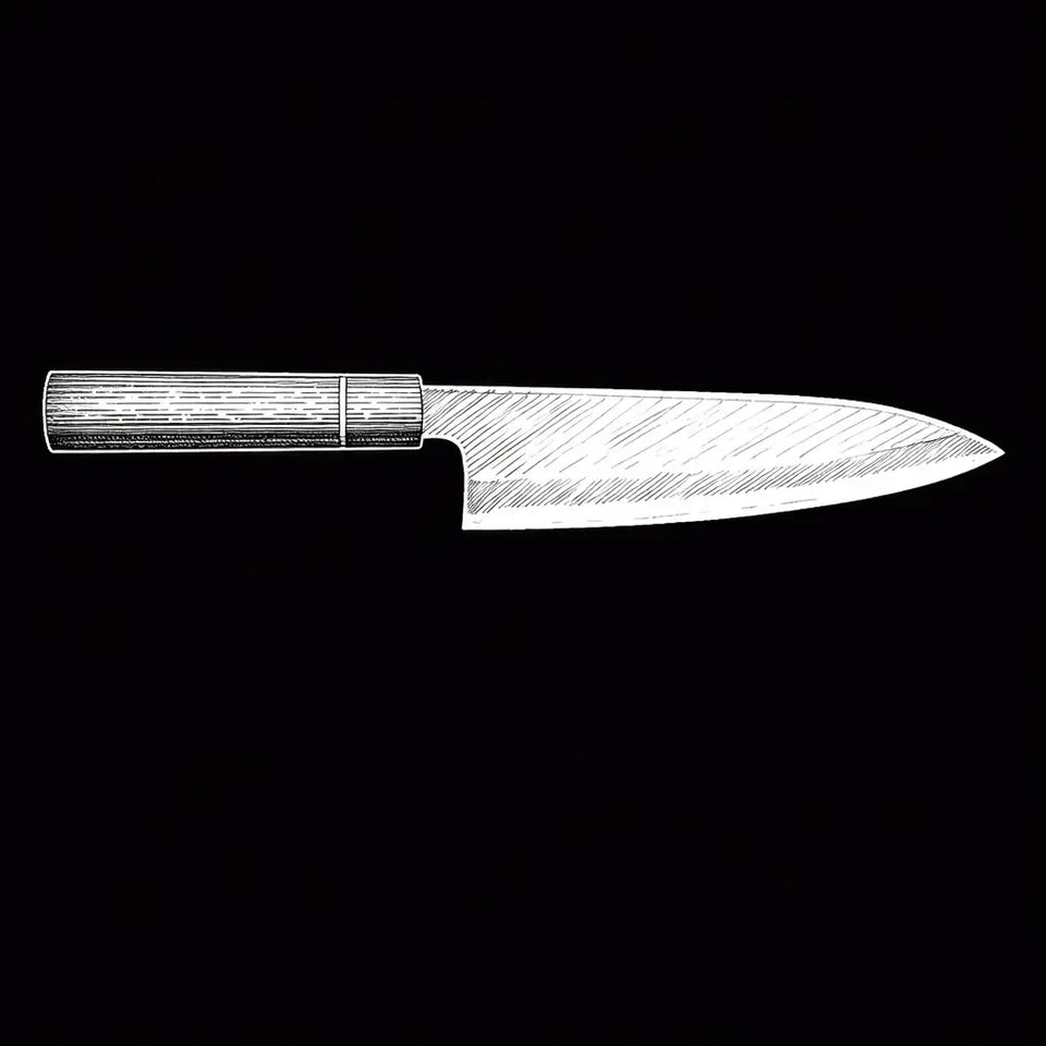 Collection de couteaux Gyuto japonais de chef Yoshida en acier Damas VG-10