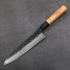 Couteau japonais Gyuto 20 cm en acier Damas VG-10 avec manche en bois d’olivier