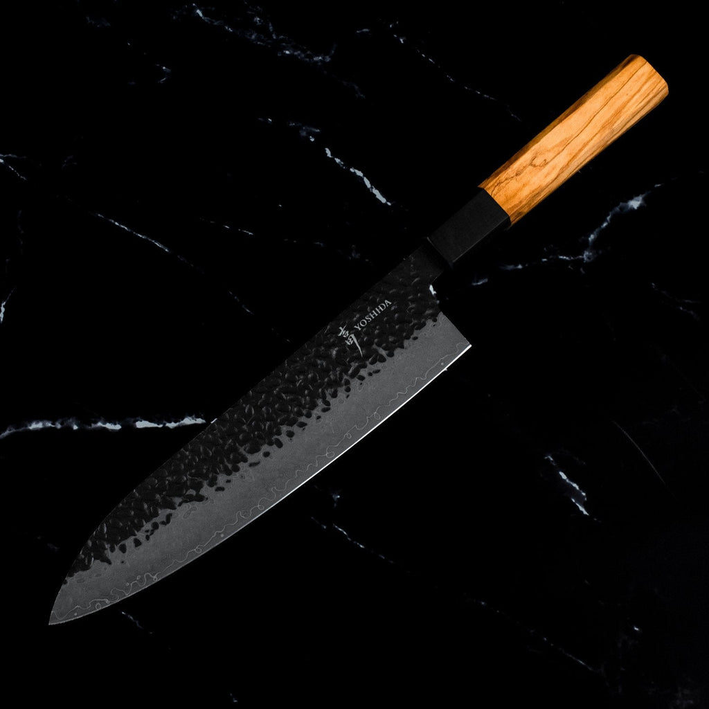 Couteau Gyuto 20 cm – Damas VG-10 et Bois d’Olivier Yoshida