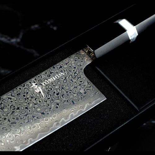 Couteau Kiritsuke 18 cm – Damas AUS-10 Manche en Bois Yoshida
