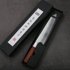 Couteau Kiritsuke japonais 20 cm en acier 440C présenté dans son coffret noir premium
