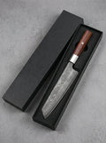 Couteau Kiritsuke 21 cm en acier AUS-10 avec manche en bois de rose présenté dans son coffret noir