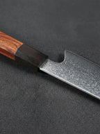 Jonction lame en acier Damas et manche en bois de rose – couteau japonais Kiritsuke